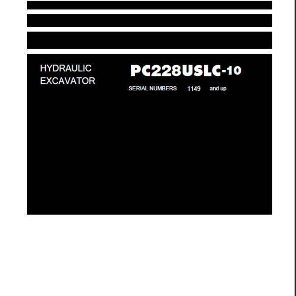 PC228USLC-10 SERIAL 1149 and up Shop Manual