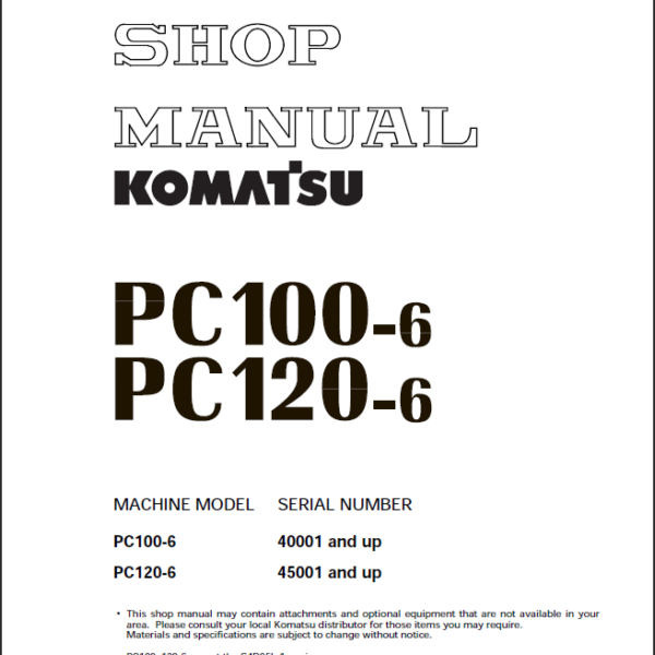 PC100-6 PC1202-6 Shop Manual