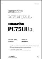PC75UU-2 Shop Manual