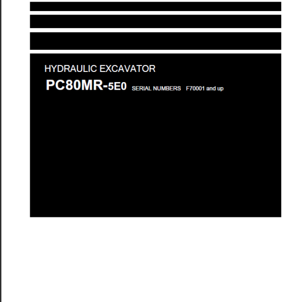 PC80MR-5E0 Shop Manual
