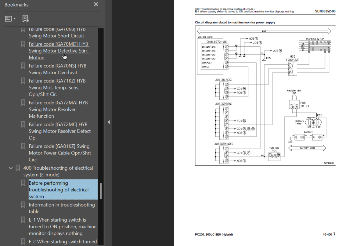 PC200 -8E0 PC200LC-8E0 Shop Manual