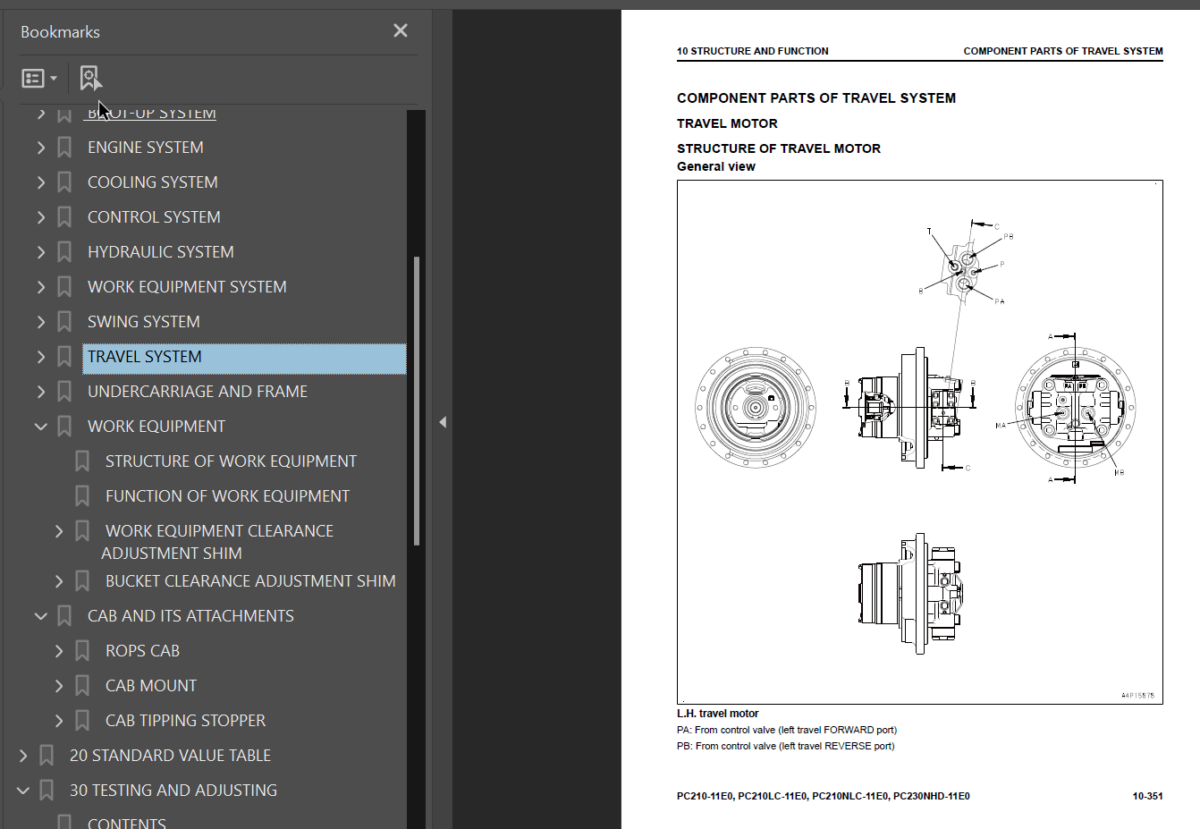 PC210 -11E0 PC210LC -11E0 PC210NLC-11E0 PC230NHD-11E0 Shop Manual