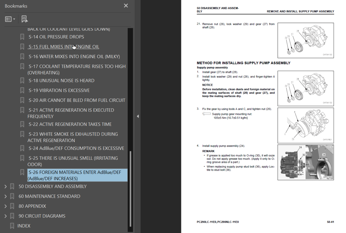 PC290 -11E0 PC290LC -11E0 PC290NLC-11E0 Shop Manual