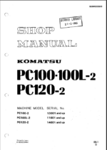 PC100-2 PC100L-2 PC120-2 Shop Manual