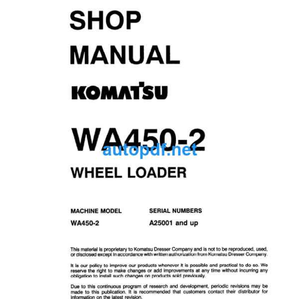 WA450-2 Shop Manual