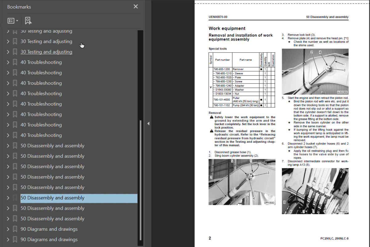 PC290LC-8PC290NLC-8 Shop Manual