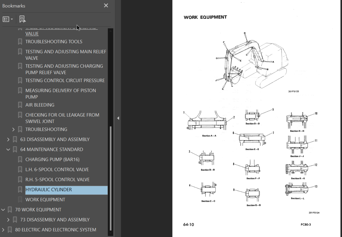 PC80-3 PC80LC-3 Shop Manual