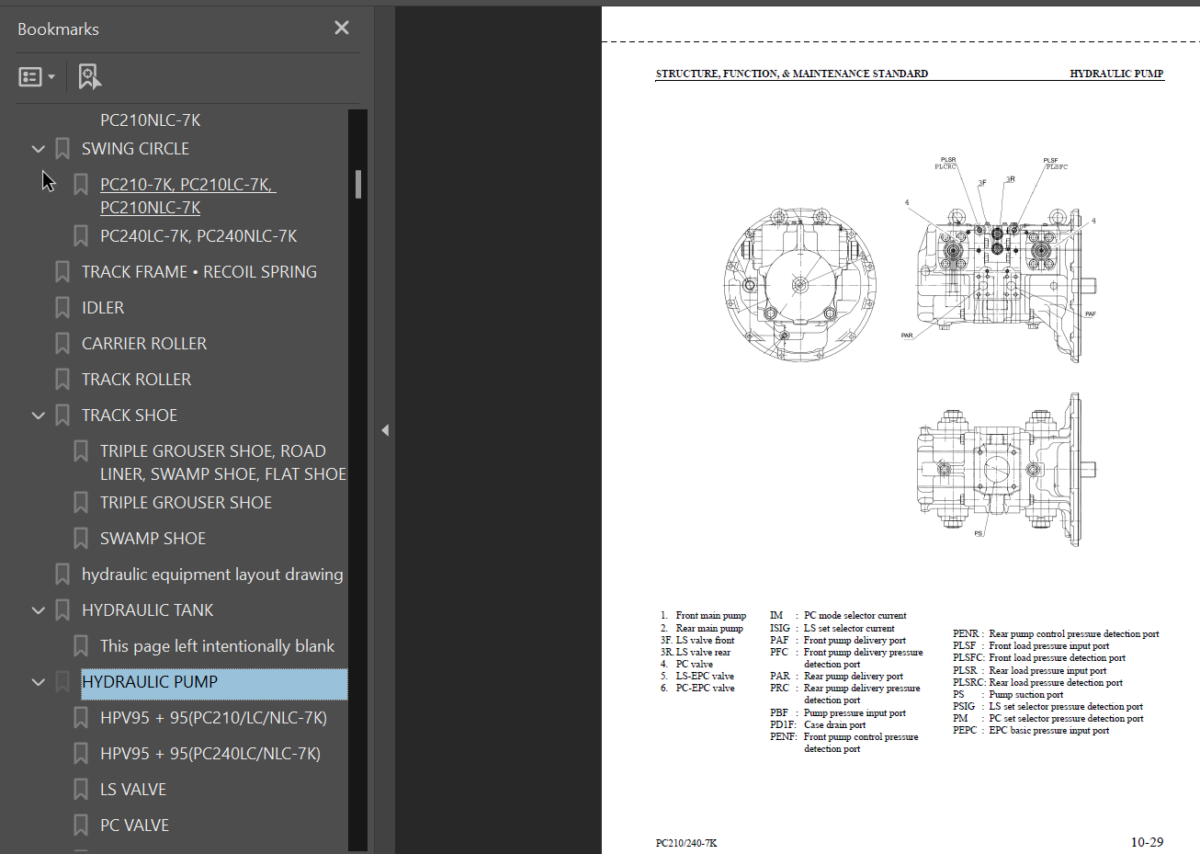 PC210 210LC 210NLC PC240LC 240NLC-7K Shop Manual