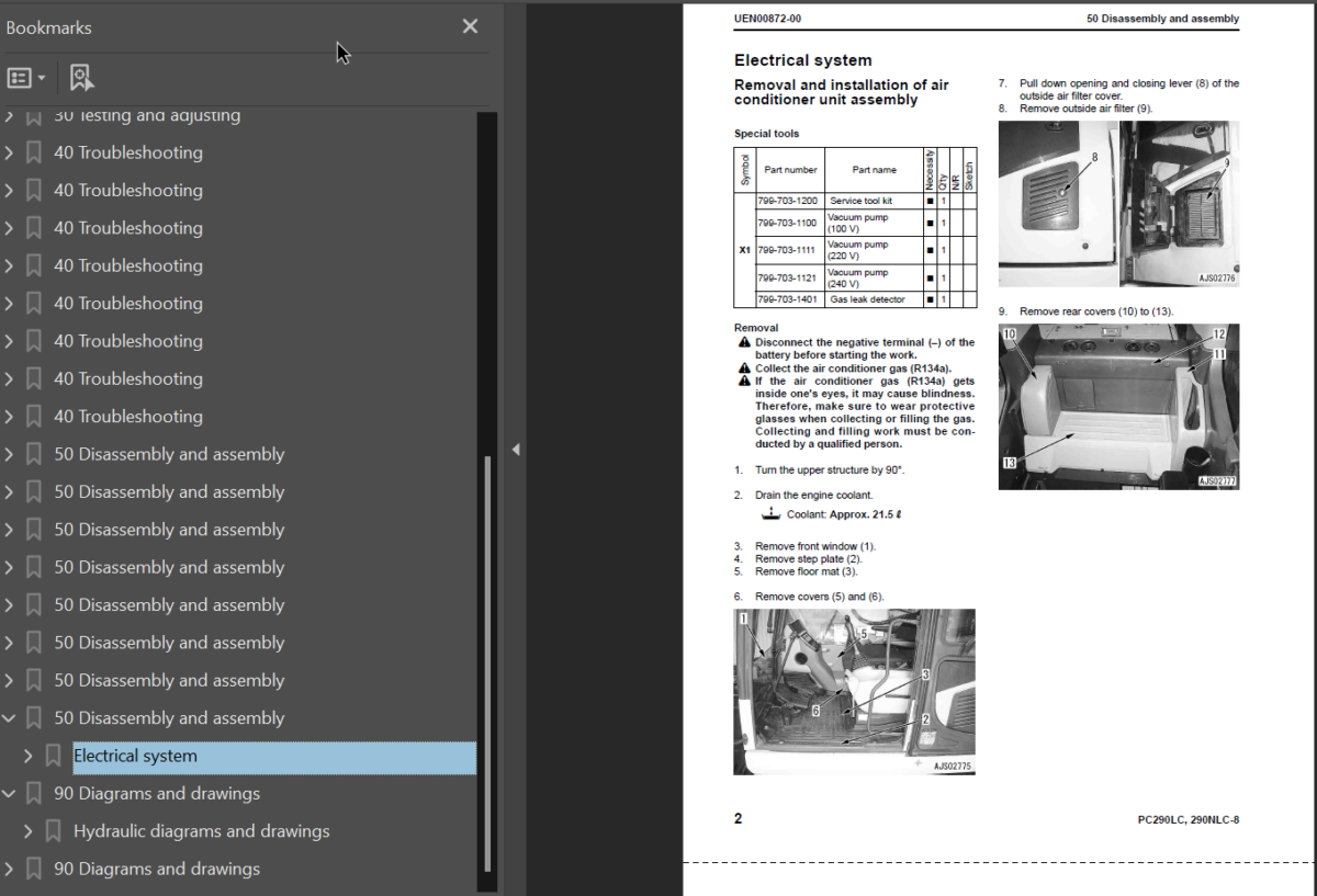 PC290LC-8PC290NLC-8 Shop Manual