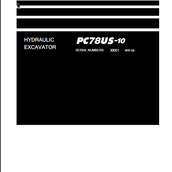 PC78US-10 Shop Manual