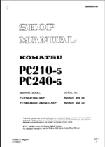 PC210-5 PC240-5 Shop Manual