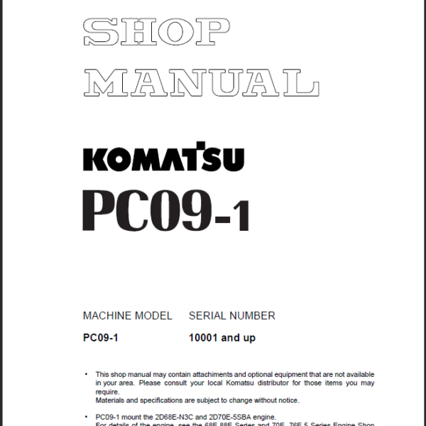 PC09-1 Shop Manual
