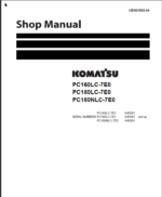 PC160LC-7E0 PC180LC-7E0 PC180NLC-7E0 Shop Manual