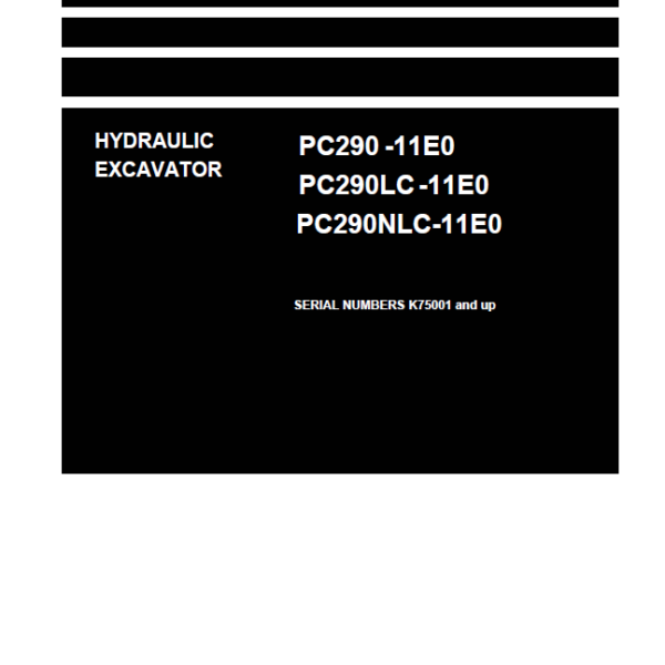 PC290 -11E0 Shop Manual