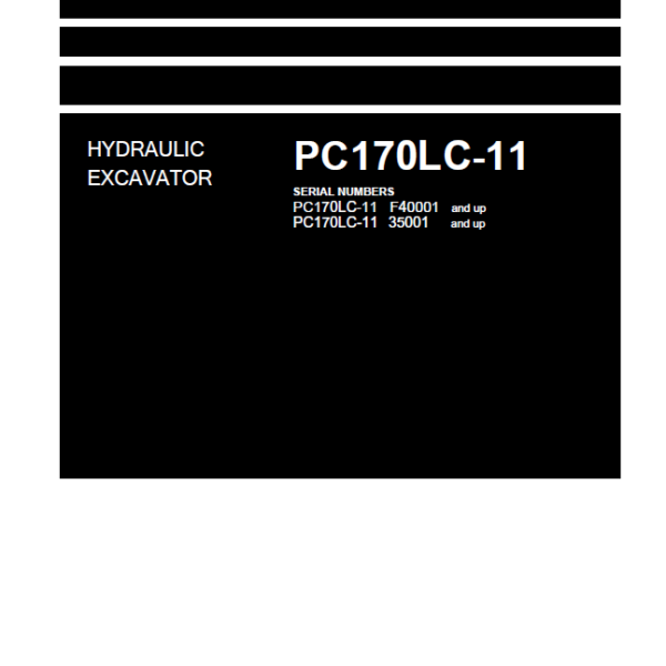 PC170LC-11 Shop Manual