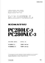 PC280LC-3 PC280NLC-3 Shop Manual