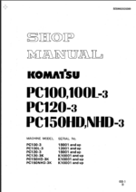 PC100 PC100L-3 PC120-3 PC150HD PC150NHD-3 Shop Manual