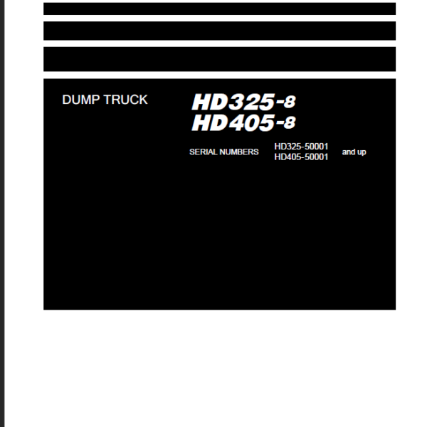 HD325-8 HD405-8 Field Assembly Instruction