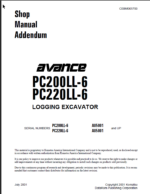 PC200LL-6 PC220LL-6 AVANCE Shop Manual Addendum