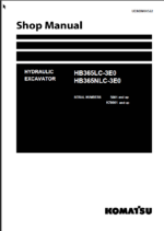 HB365LC-3E0 HB365NLC-3E0 (SERIAL NUMBERS 5001 and up K70001 and up) Shop Manual