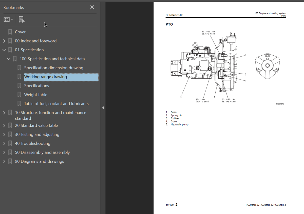 PC27MR-3 PC30MR-3 PC35MR-3 (PC27MR-20002 PC30MR-30001 PC35MR-15001 and up) Shop Manual