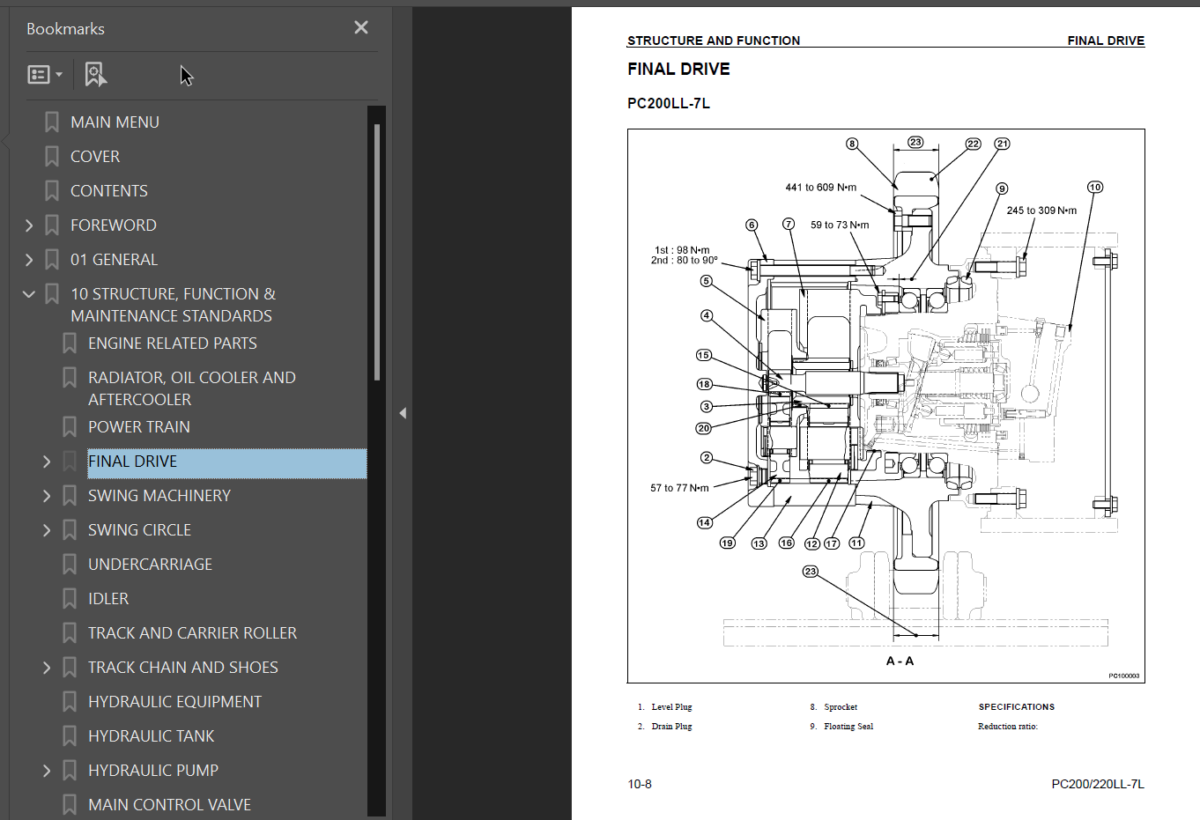 PC200LL-7L PC220LL-7L GALEO Shop Manual