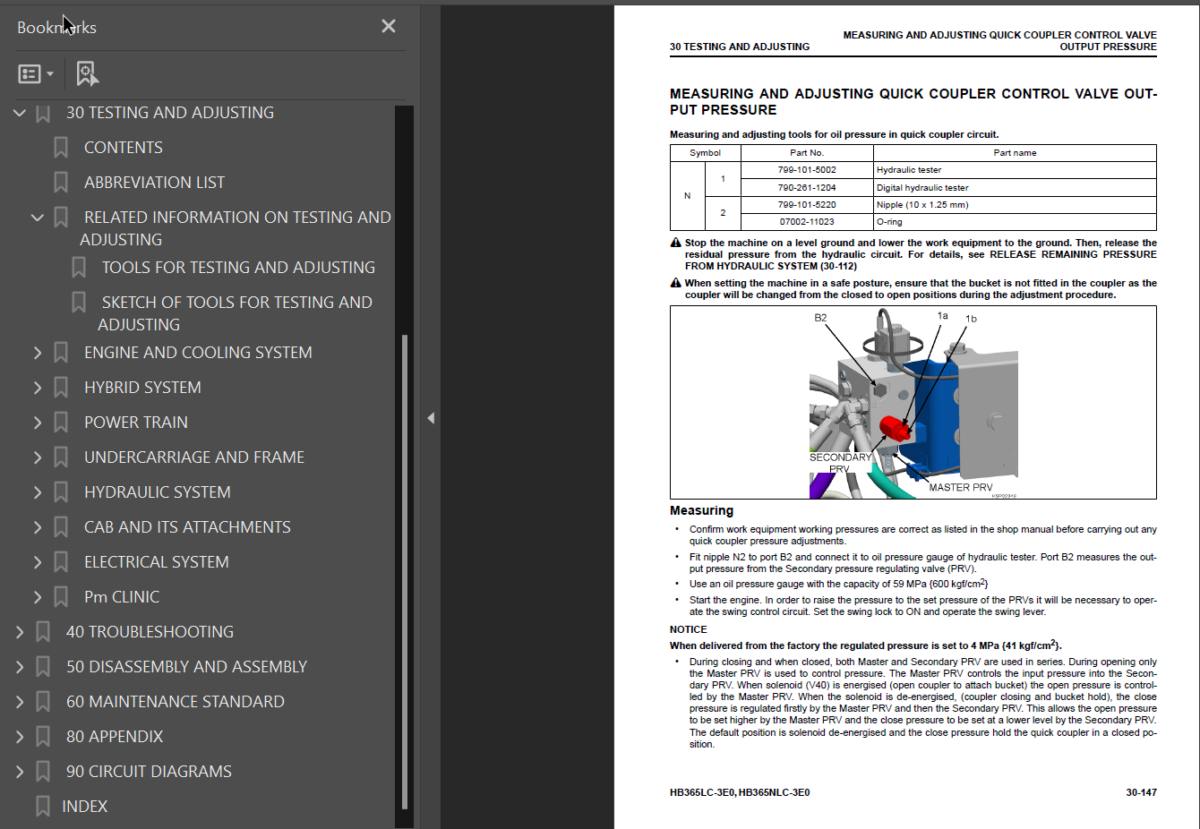 HB365LC-3E0 HB365NLC-3E0 (SERIAL NUMBERS 5001 and up K70001 and up) Shop Manual