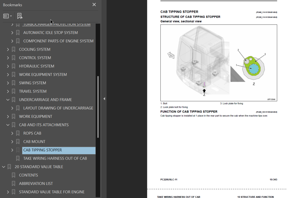 PC228USLC-11 (SERIAL NUMBERS 5002 and up) Shop Manual