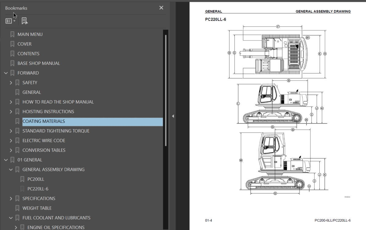 PC200LL-6 PC220LL-6 AVANCE Shop Manual Addendum