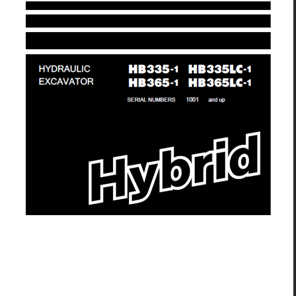 HB335-1 HB335LC-1 HB365-1 HB365LC-1 Shop Manual