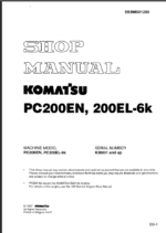 PC200EN PC200EL-6K Shop Manual