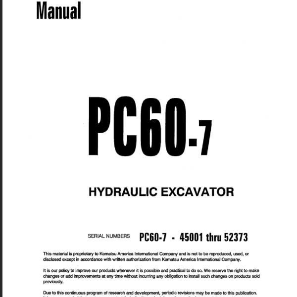 PC60-7 (2) Shop Manual