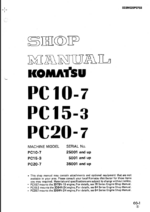 PC10-7 PC15-3 PC20-7 Shop Manual