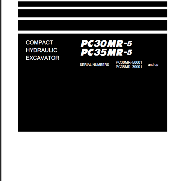 PC30MR-5 PC35MR-5 Shop Manual
