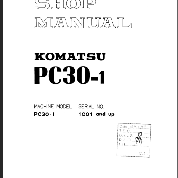 PC30-1 Shop Manual