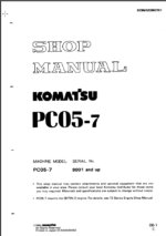 PC05-7 Shop Manual