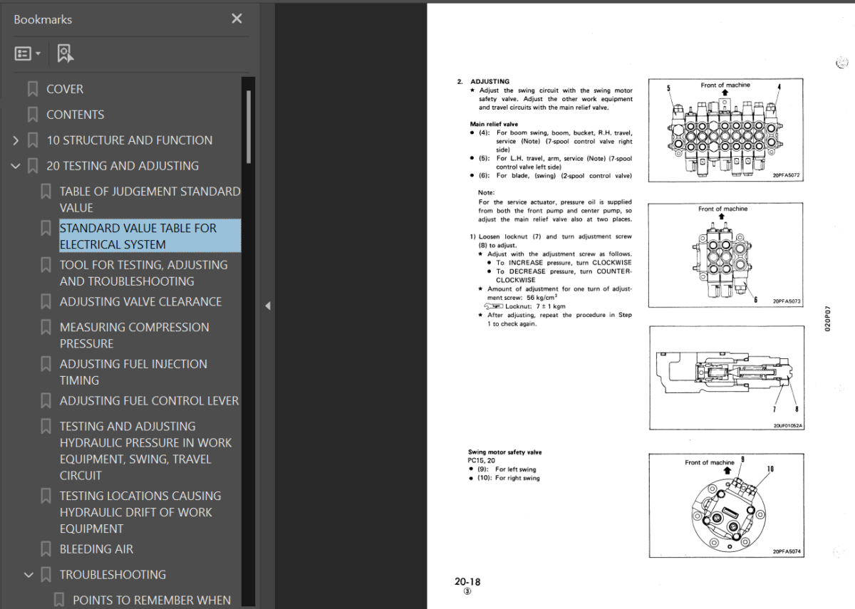 PC10-7 PC15-3 PC20-7 Shop Manual