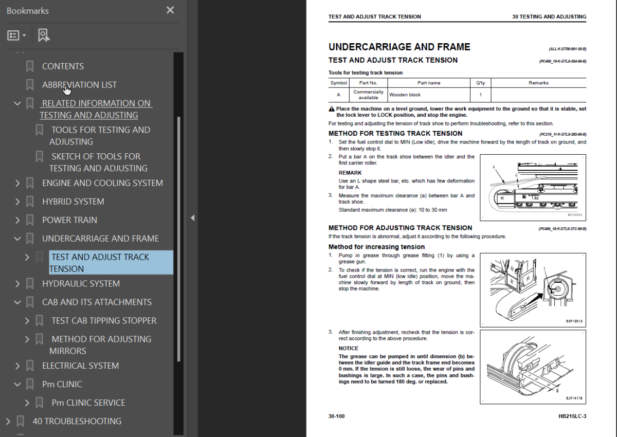 HB215LC-3 Shop Manual