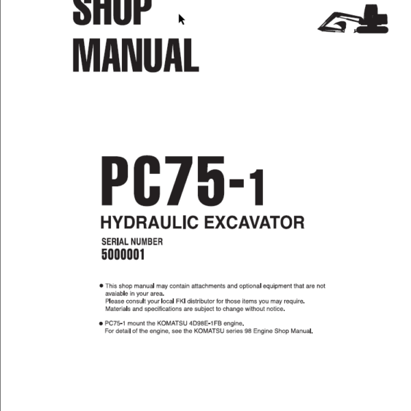 PC75-1 Shop Manual