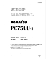 PC75UU-1 Shop Manual