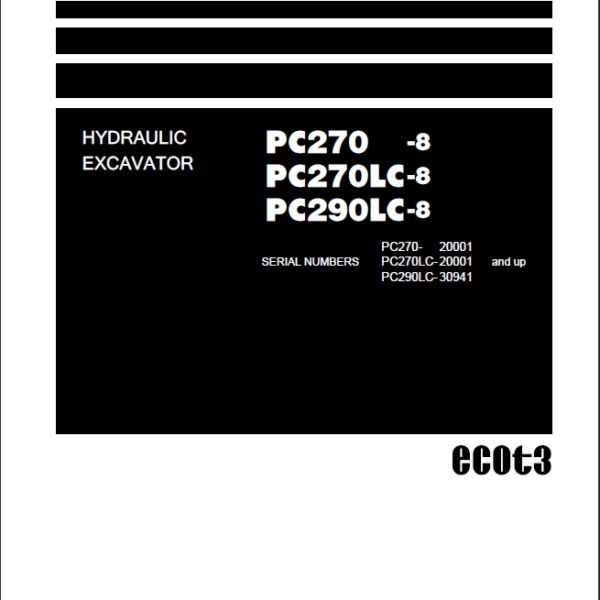 PC270 -8 PC270LC-8 PC290LC-8 Shop Manual