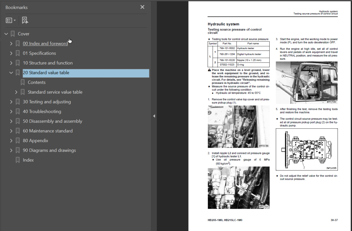 HB205 -1M0 HB215LC-1M0 Shop Manual