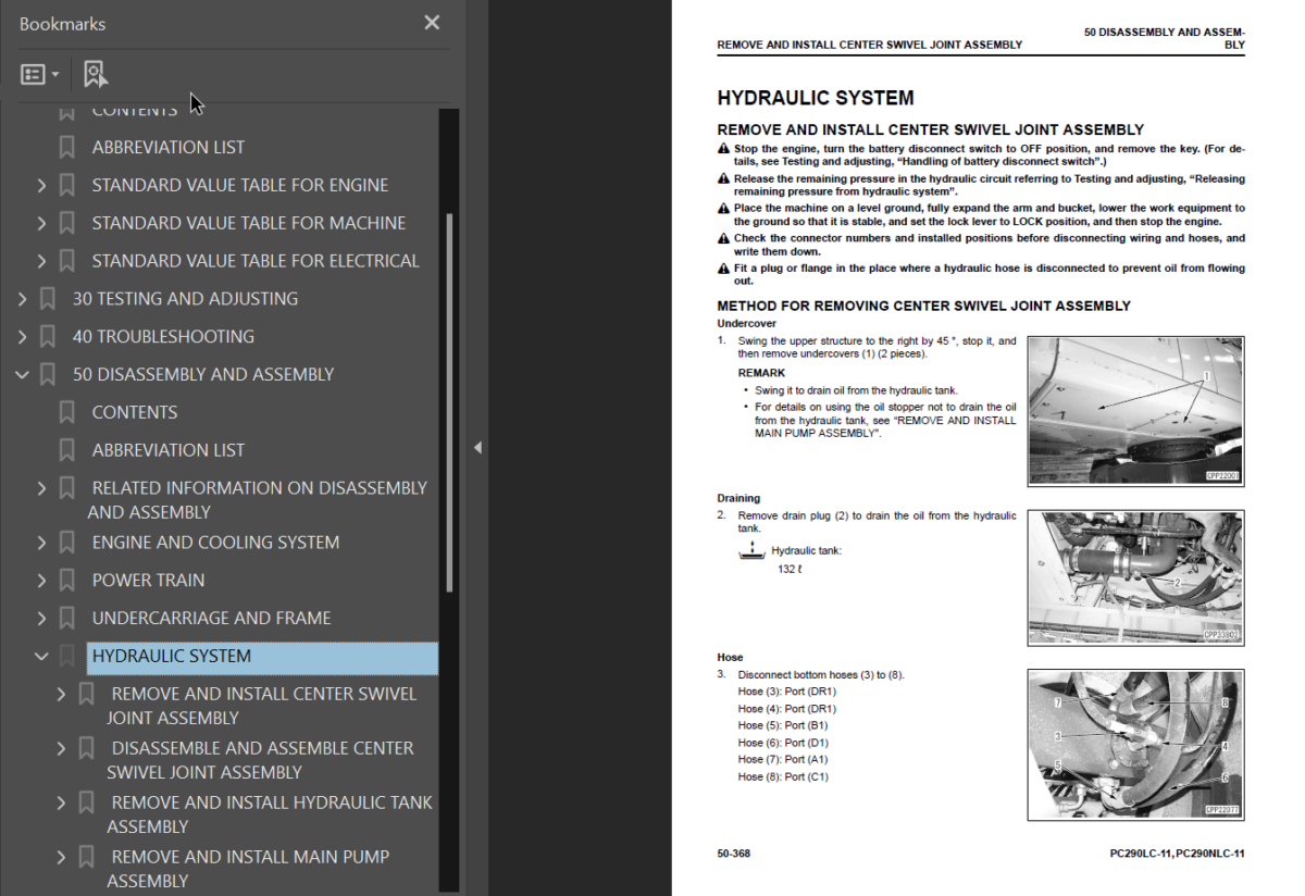 PC290 -11 PC290LC -11 PC290NLC-11 Shop Manual