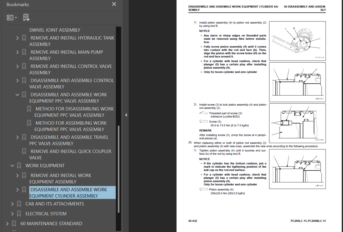 PC290 -11 PC290LC -11 PC290NLC-11 Shop Manual