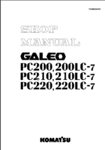 PC200 PC200LC-7 PC210 PC210LC-7 PC220 PC220LC-7 GALEO Shop Manual