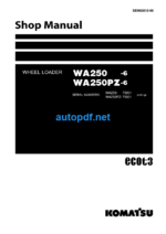 WA250-6 WA250PZ-6 Shop Manual
