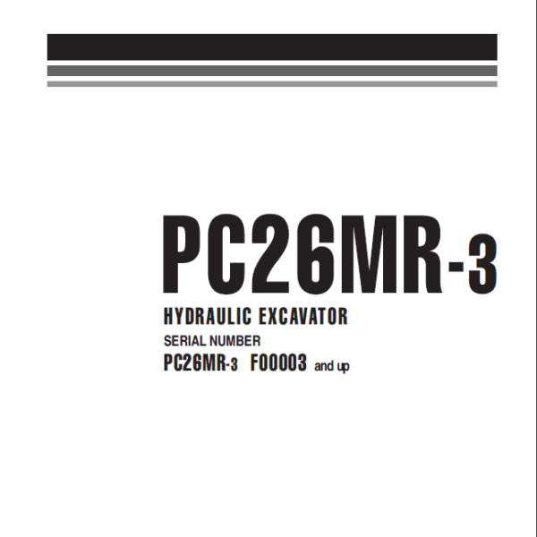 PC26MR-3 Shop Manual