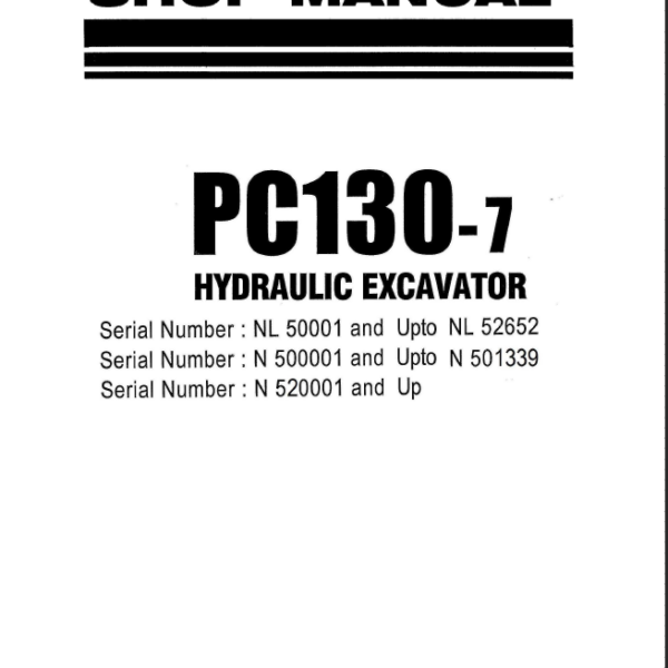 PC130-7 Shop Manual