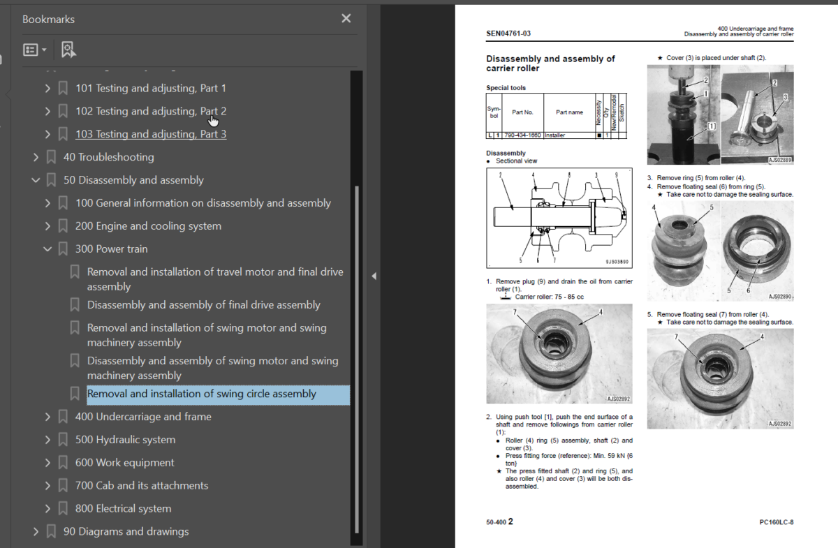 PC160LC-8 Shop Manual