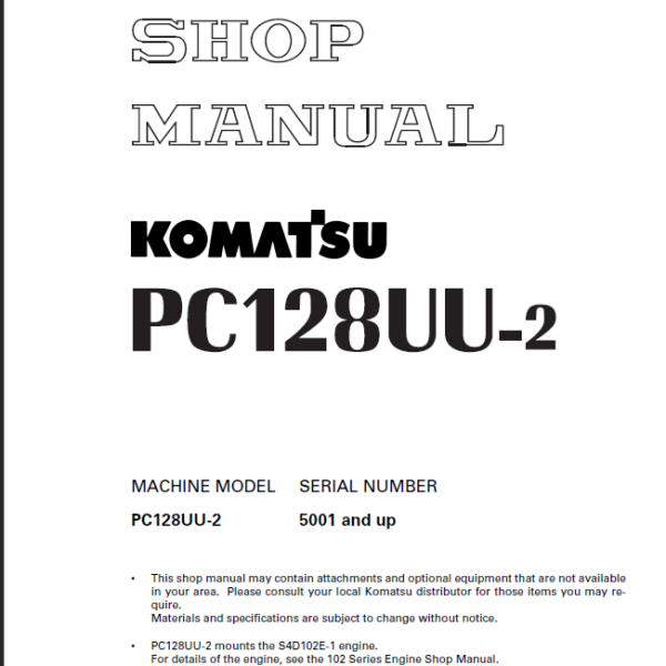 PC128UU-2 Shop Manual